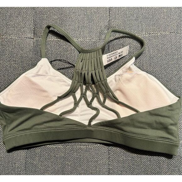 IAB MFG NWT 'Namaste' Strappy Sports Bra in 'Hunter' Green Medium - Picture 7 of 8